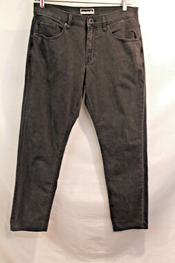 Travis Mathew Slim Straight Jeans Mens Size 32 Blackish Gray Stretch Denim